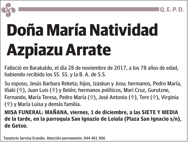 María Natividad Azpiazu Arrate