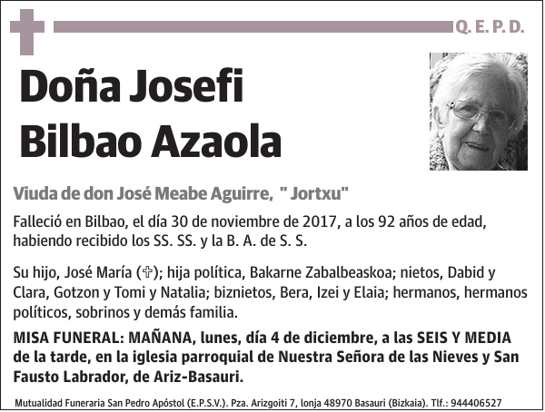 Josefi Bilbao Azaola