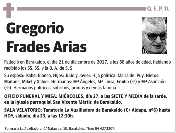 Gregorio Frades Arias