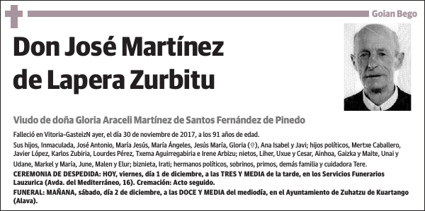 José Martínez de Lapera Zurbitu