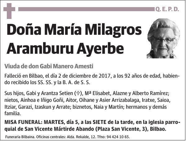 María Milagros Aramburu Ayerbe