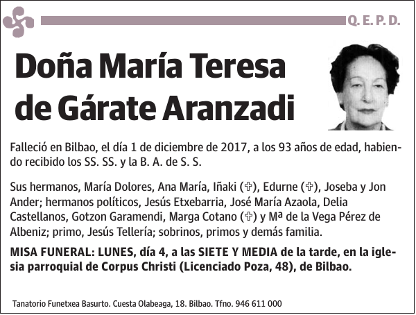 María Teresa de Gárate Aranzadi