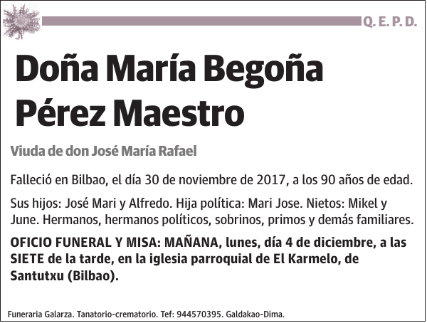 María Begoña Pérez Maestro