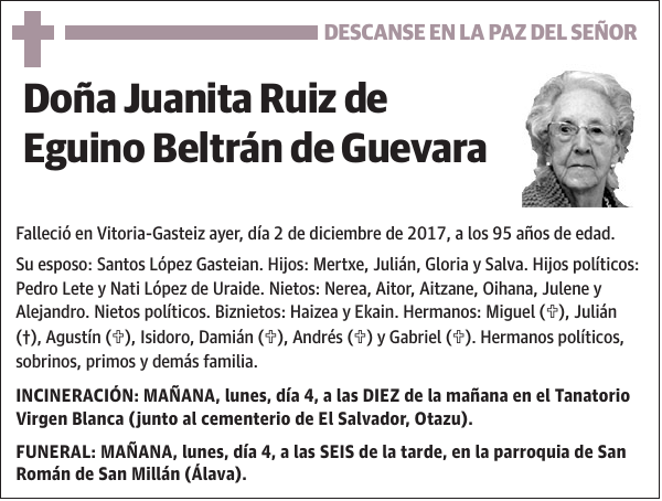 Juanita Ruiz de Eguino Beltrán de Guevara