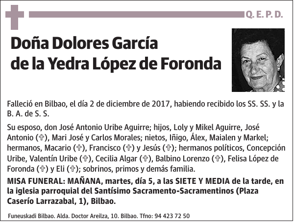 Dolores García de la Yedra López de Foronda