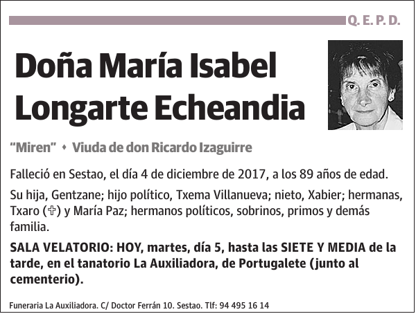 María Isabel Longarte Echeandia