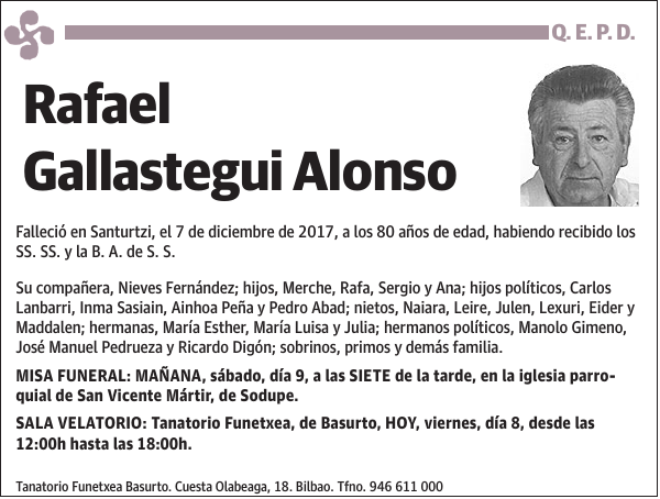 Rafael Gallastegui Alonso