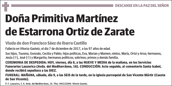 Primitiva Martínez de Estarrona Ortiz de Zarate