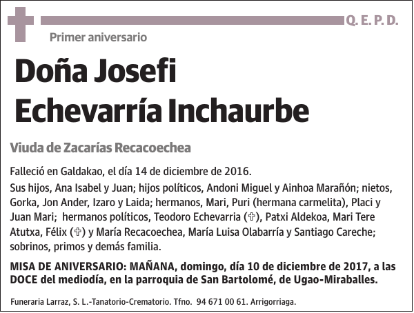 Josefi Echevarría Inchaurbe