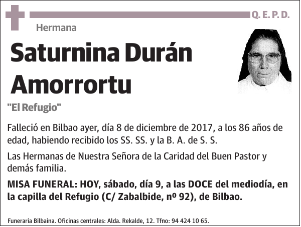 Saturnina Durán Amorrortu