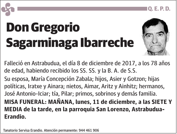 Gregorio Sagarminaga Ibarreche