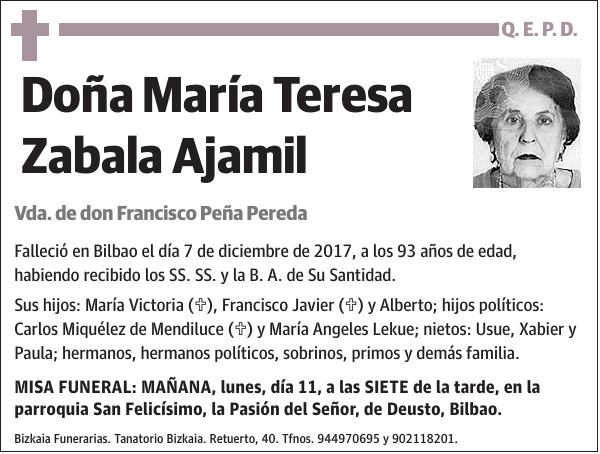 María Teresa Zabala Ajamil