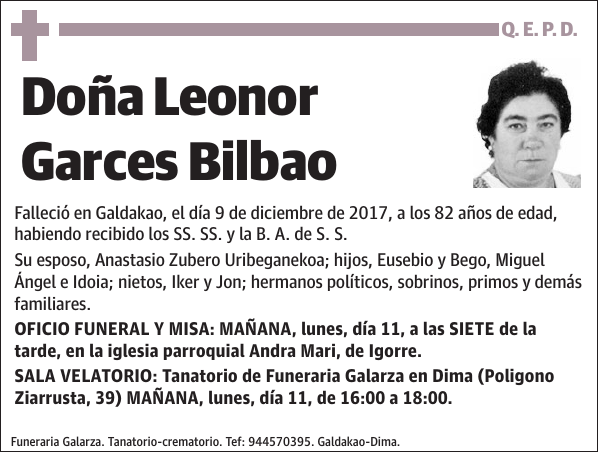 Leonor Garces Bilbao