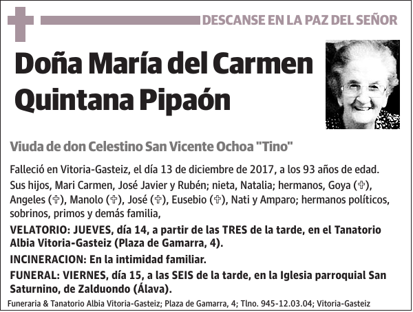 María del Carmen Quintana Pipaón