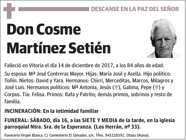 Cosme Martínez Setién