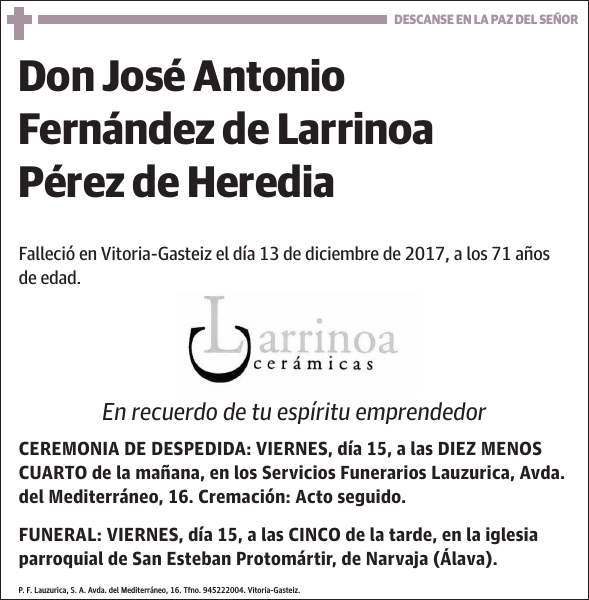 José Antonio Fernández de Larrinoa