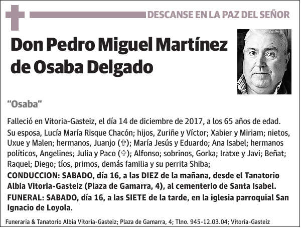 Pedro Miguel Martínez de Osaba Delgado