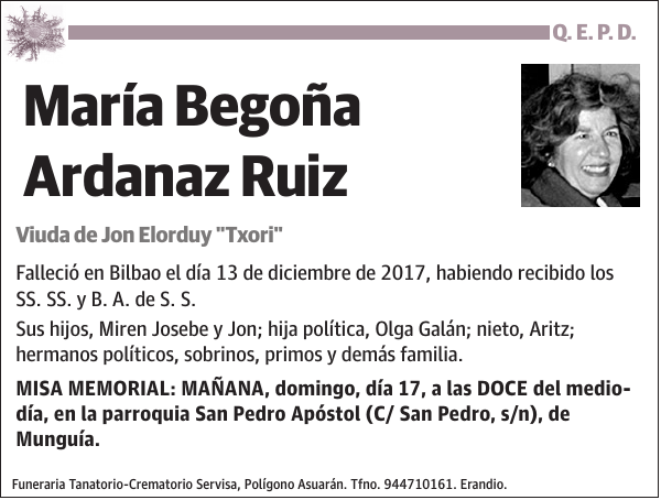 María Begoña Ardanaz Ruiz