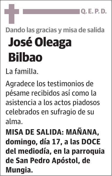 José Oleaga Bilbao