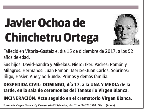 Javier Ochoa de Chinchetru Ortega