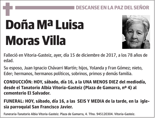 Mª Luisa Moras Villa