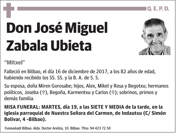 José Miguel Zabala Ubieta