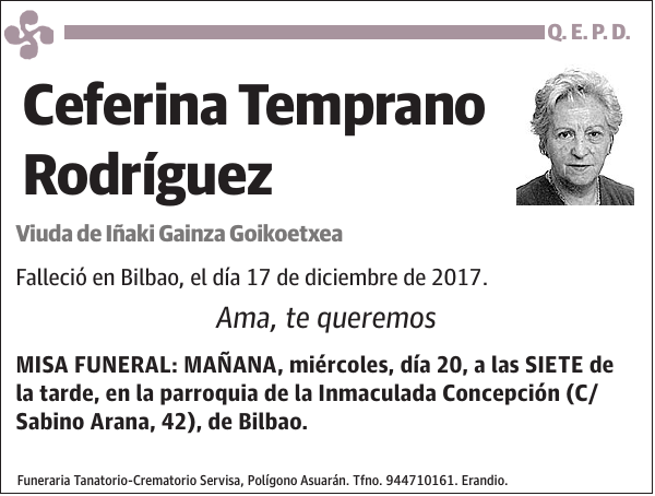 Ceferina Temprano Rodríguez