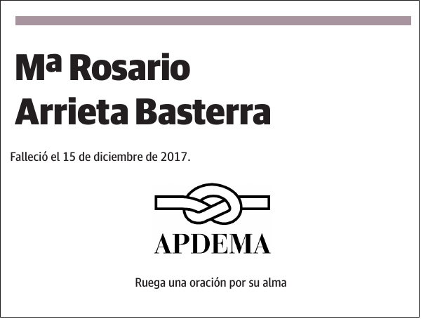 Mª Rosario Arrieta Basterra