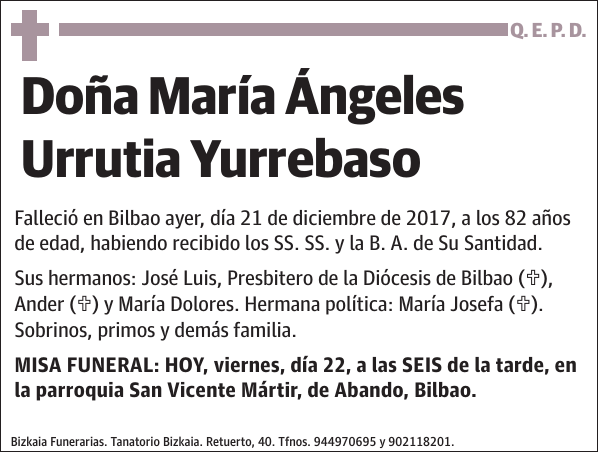 María Ángeles Urrutia Yurrebaso