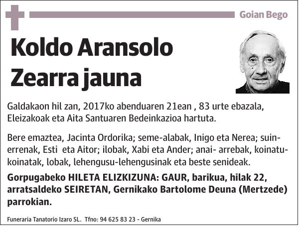 Koldo Aransolo Zearra