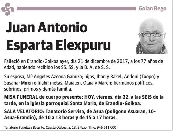 Juan Antonio Esparta Elexpuru