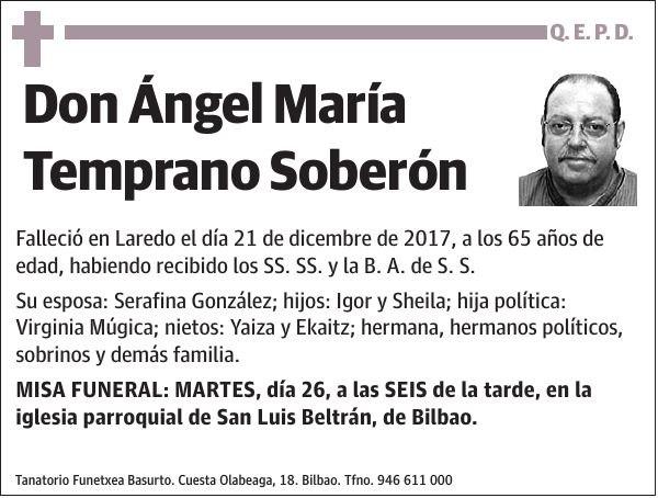 Ángel María Temprano Soberón