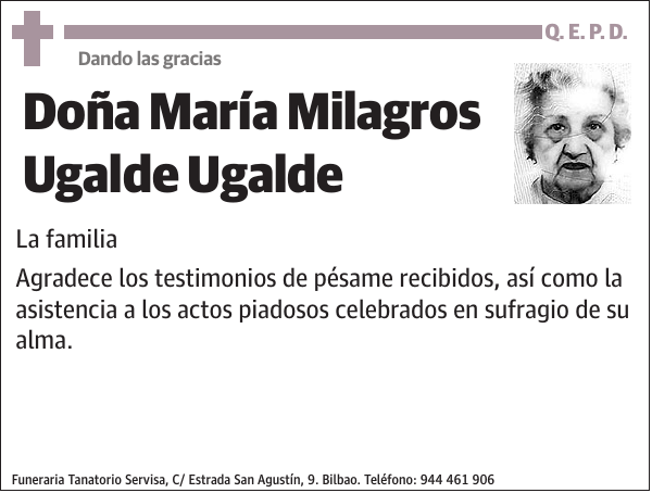 María Milagros Ugalde Ugalde