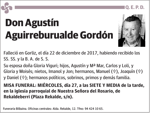 Agustín Aguirreburualde Gordón