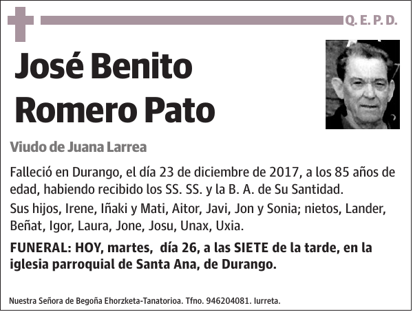 José Benito Romero Pato