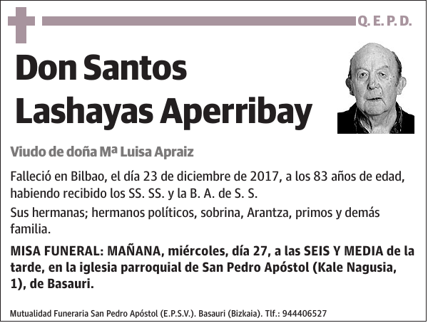 Santos Lashayas Aperribay