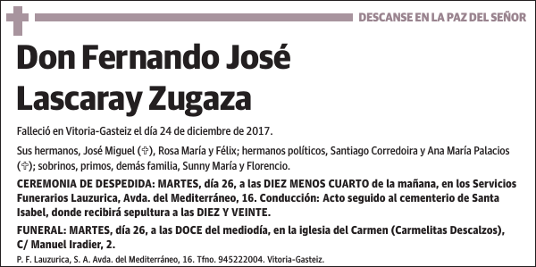 Fernando José Lascaray Zugaza