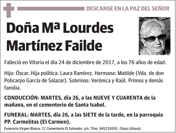 Mª Lourdes Martínez Failde