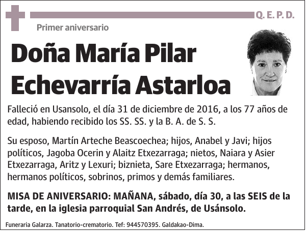 María Pilar Echevarría Astarloa