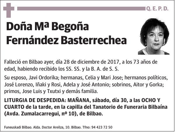 Mª Begoña Fernández Basterrechea