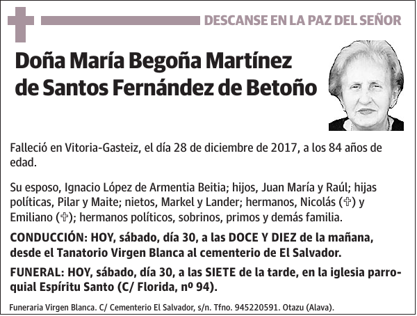 María Begoña Martínez de Santos Fernández de Betoño