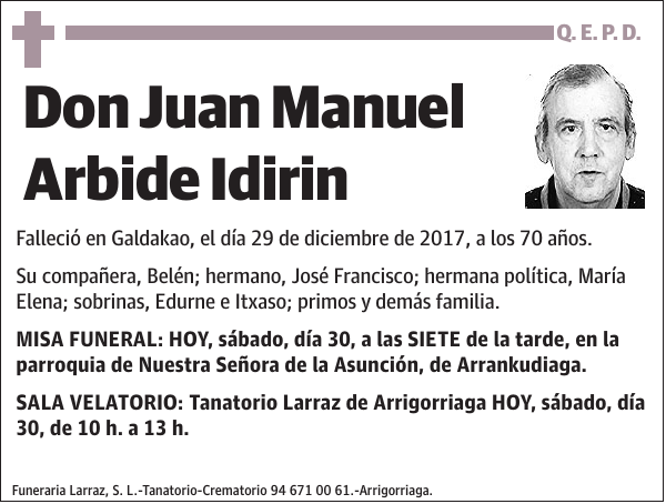 Juan Manuel Arbide Idirin