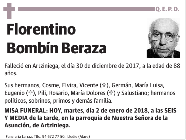 Florentino Bombín Beraza