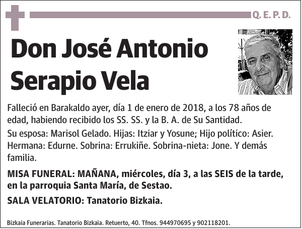 José Antonio Serapio Vela