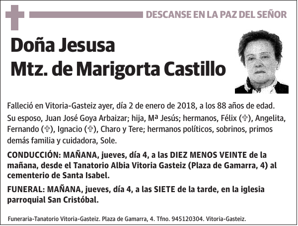 Jesusa Mtz. de Marigorta Castillo