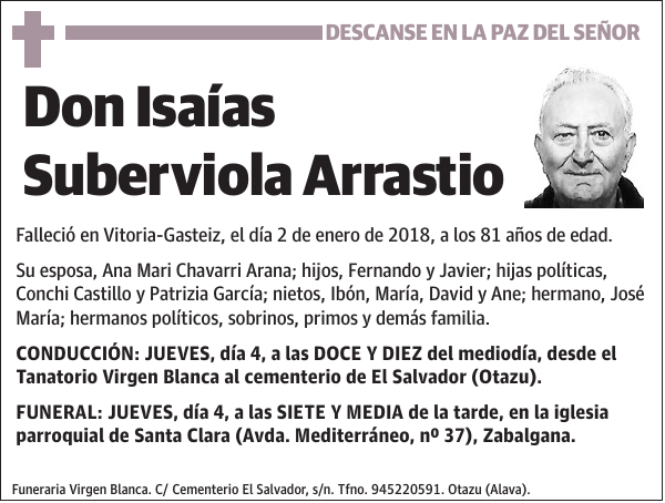 Isaías Suberviola Arrastio