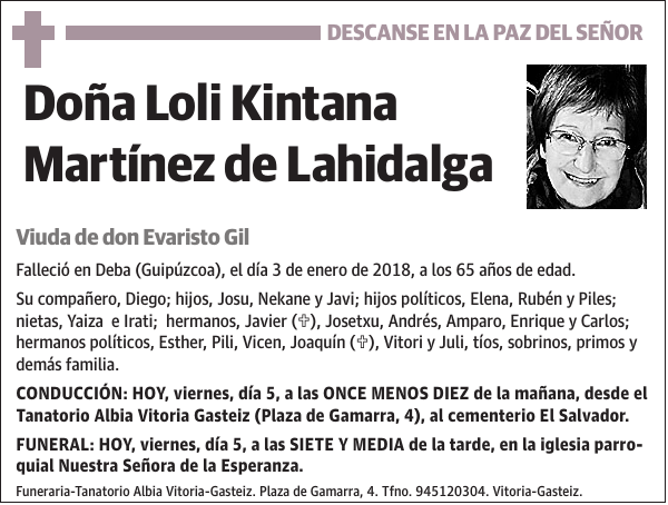 Loli Kintana Martínez de Lahidalga