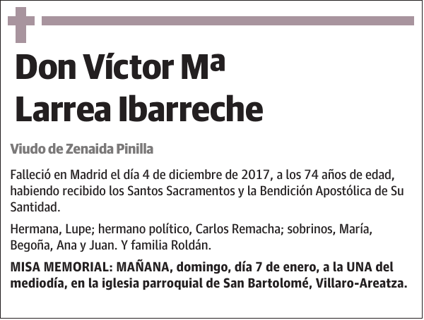 Víctor Mª Larrea Ibarreche