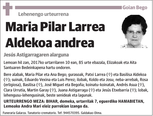 Maria Pilar Larrea Aldekoa