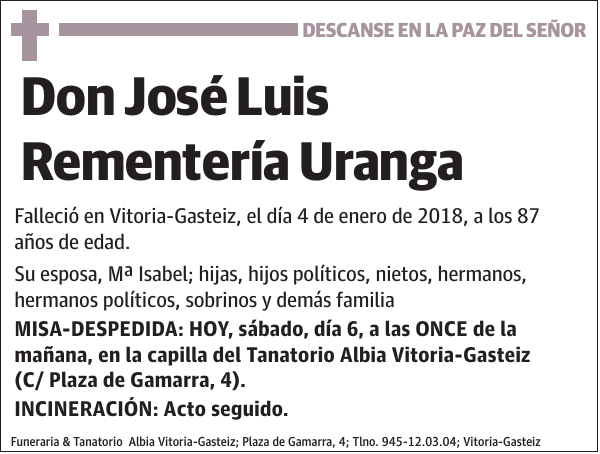 José Luis Rementería Uranga